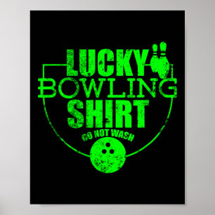Glückliches Bowling Shirt nicht wecken lustige Zit Poster