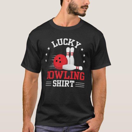 Glückliches Bowlings-Shirt-lustiger T-Shirt (Vorderseite)