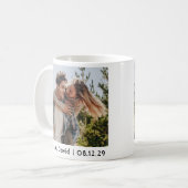 Glückliches Brautpaar Foto Kaffeetasse (Vorderseite Links)
