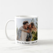 Glückliches Brautpaar Foto Kaffeetasse (Links)