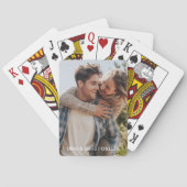 Glückliches Brautpaar Foto Spielkarten (Rückseite)
