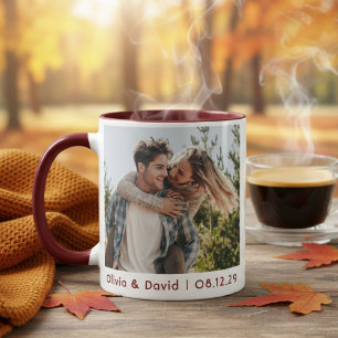 Glückliches Brautpaar Foto Tasse