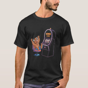 Glückliches Büffel Casino Slot Machine Glücksspiel T-Shirt