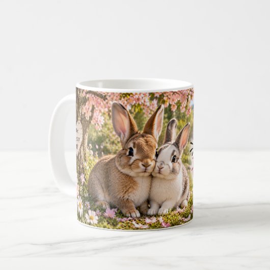 Glückliches-Bunny-Mug Kaffeetasse (Vorderseite Links)