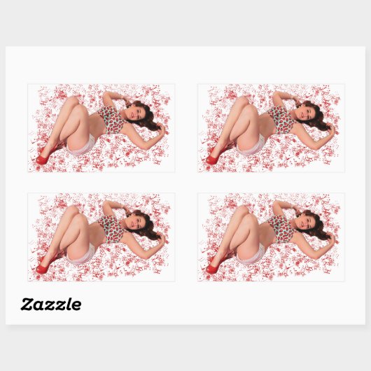 Glückliches Button auf Rechteckiger Aufkleber (Blatt)