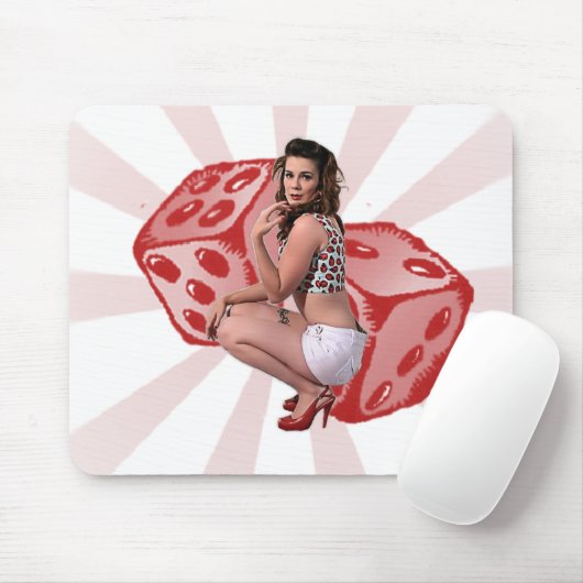 Glückliches Button oben Mousepad (Mit Mouse)