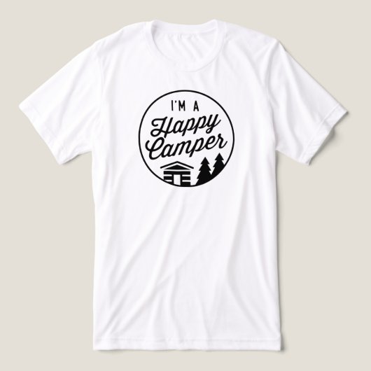 Glückliches Camper-Shirt Tri-Blend Shirt (Design Vorderseite)