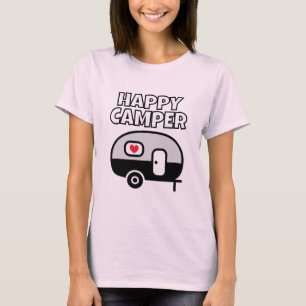 Glückliches Camper T-Shirt für Campingliebhaber