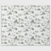Glückliches Camper-Toile-Muster-Wrap-Papier Geschenkpapier (Flach)