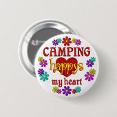 Glückliches Camping Button (Vorne & Hinten)