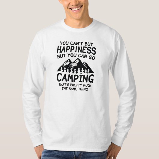 Glückliches Camping T-Shirt (Vorderseite)