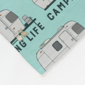 Glückliches Campingsleben mit niedlichen Frenchies Fleecedecke (Ecke)