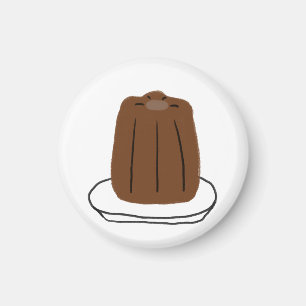 Glückliches Canelé Französisches Gebäckgeschenk Magnet