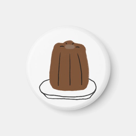 Glückliches Canelé Französisches Gebäckgeschenk Magnet (Vorne)