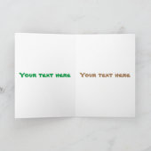 Glückliches Cartoon Krokodil mit personalisiertem  Karte (Innenseite)