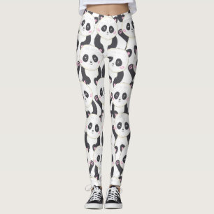 Glückliches Cartoon-Panda-Muster Leggings