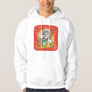 Glückliches Cat Jerry mit Gold Sycees Hoodie