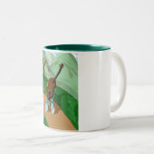 Glückliches Cello Zweifarbige Tasse (VorderseiteRechts)