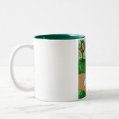 Glückliches Cello Zweifarbige Tasse (Links)