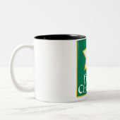 Glückliches Chanukah Zweifarbige Tasse (Links)