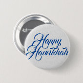 Glückliches Chanukka Button (Vorne & Hinten)