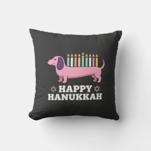 Glückliches Chanukka Dachshund Hund Kissen