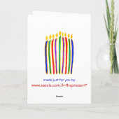 Glückliches Chanukka Feiertagskarte (Rückseite)