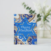 Glückliches Chanukka Feiertagspostkarte (Stehend Vorderseite)