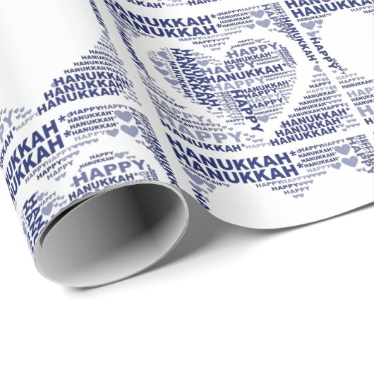 Glückliches Chanukka-Feriengeschenk-Packpapier Geschenkpapier (Rolleneckpunkt)