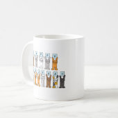 Glückliches Chanukka für Katzen-Liebhaber Kaffeetasse (Vorderseite Links)