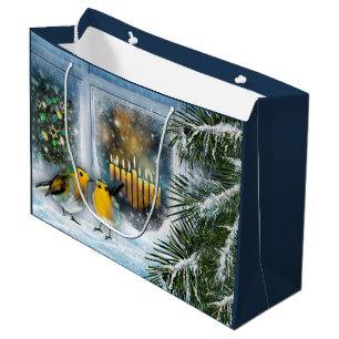 Glückliches Chanukka/glückliche Chanukah Große Geschenktüte