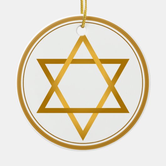 Glückliches Chanukka Keramikornament (Vorne)