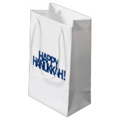 Glückliches Chanukka! Kleine Geschenktüte (Rückseite Schrägansicht)