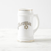Glückliches Chanukka Stein Bierglas (VorderseiteRechts)
