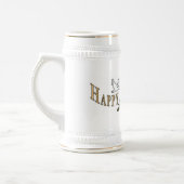 Glückliches Chanukka Stein Bierglas (Links)