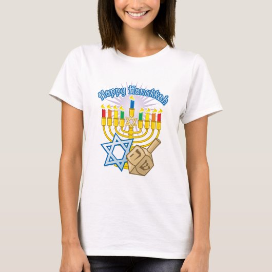Glückliches Chanukka T-Shirt (Vorderseite)