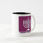 Glückliches Chanukka Zweifarbige Tasse (VorderseiteRechts)
