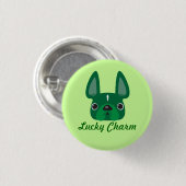 Glückliches Charme Frenchie Button (Vorne & Hinten)