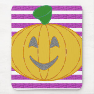 Glückliches Chic Modernes Orange Kürbis Lila Geome Mousepad
