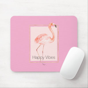 Glückliches Chic Rosa Flamingo Mousepad