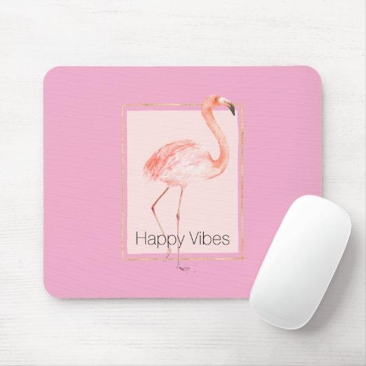 Glückliches Chic Rosa Flamingo Mousepad (Mit Mouse)
