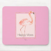 Glückliches Chic Rosa Flamingo Mousepad (Vorne)