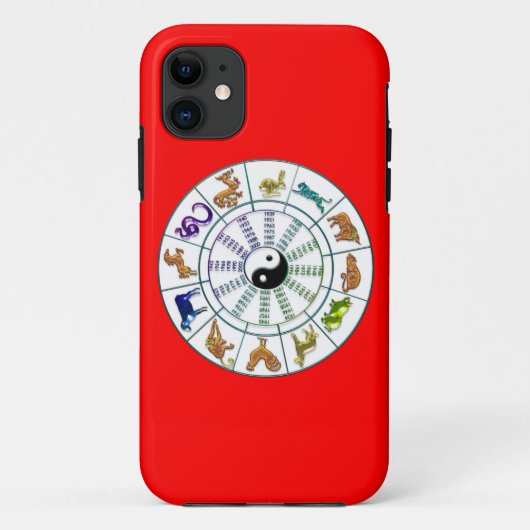 Glückliches chinesisches Zodiakrad, chinesische As Case-Mate iPhone Hülle (Rückseite)