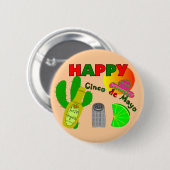 "Glückliches Cinco De Mayo" Limoner, Tequila-u. Button (Vorne & Hinten)