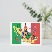 Glückliches Cinco De Mayo Postkarte (Stehend Vorderseite)