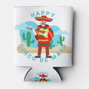 glückliches cinco de mayo Skelett Dosenkühler