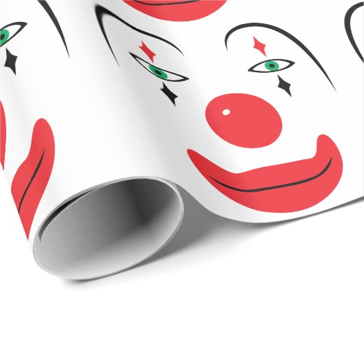 Glückliches Clown-Gesicht Geschenkpapier (Rolleneckpunkt)