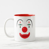 Glückliches Clown-Gesicht Zweifarbige Tasse (Links)