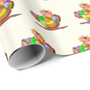 Glückliches Clownwrapping Paper - Circus - Malerei Geschenkpapier