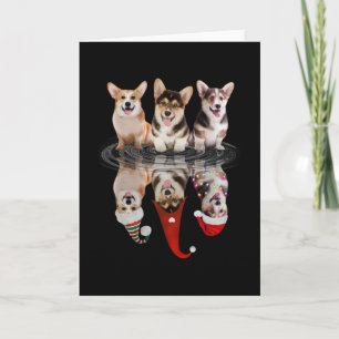 glückliches Corgi-Weihnachten lustige Verkleidung  Karte